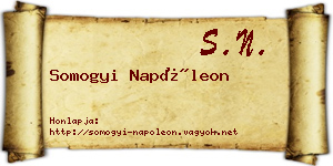 Somogyi Napóleon névjegykártya